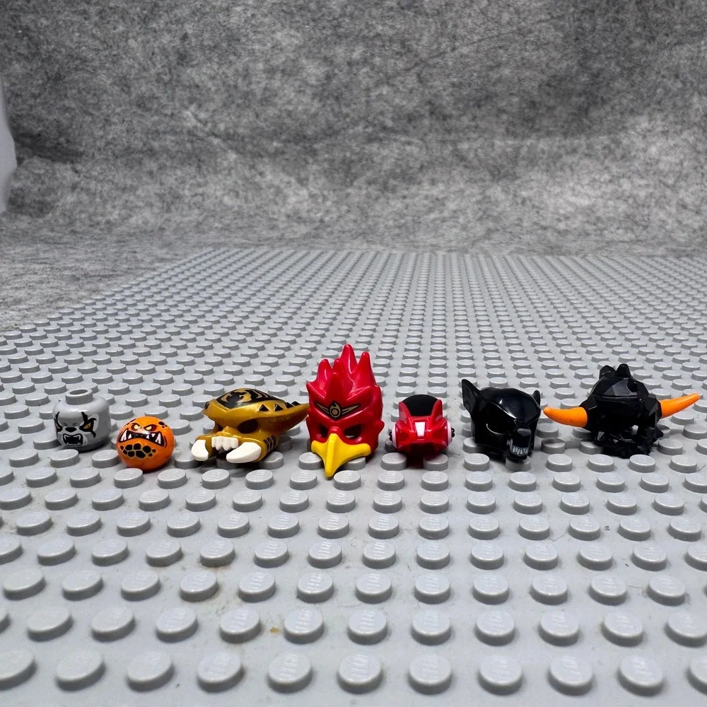 LEGO Chima Minifigure Parts Lot Torso Red Skeleton Head Pieces